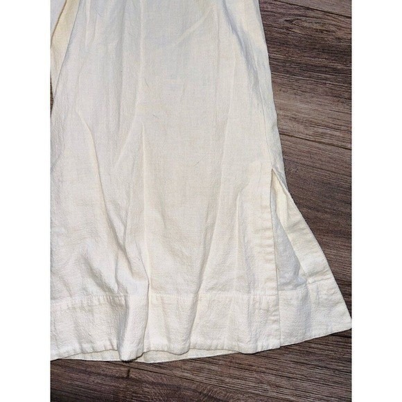 FP1 Anthropologie Cape Cod Jumpsuit Linen Cotton Cream No Belt Womens 8 - Picture 6 of 10